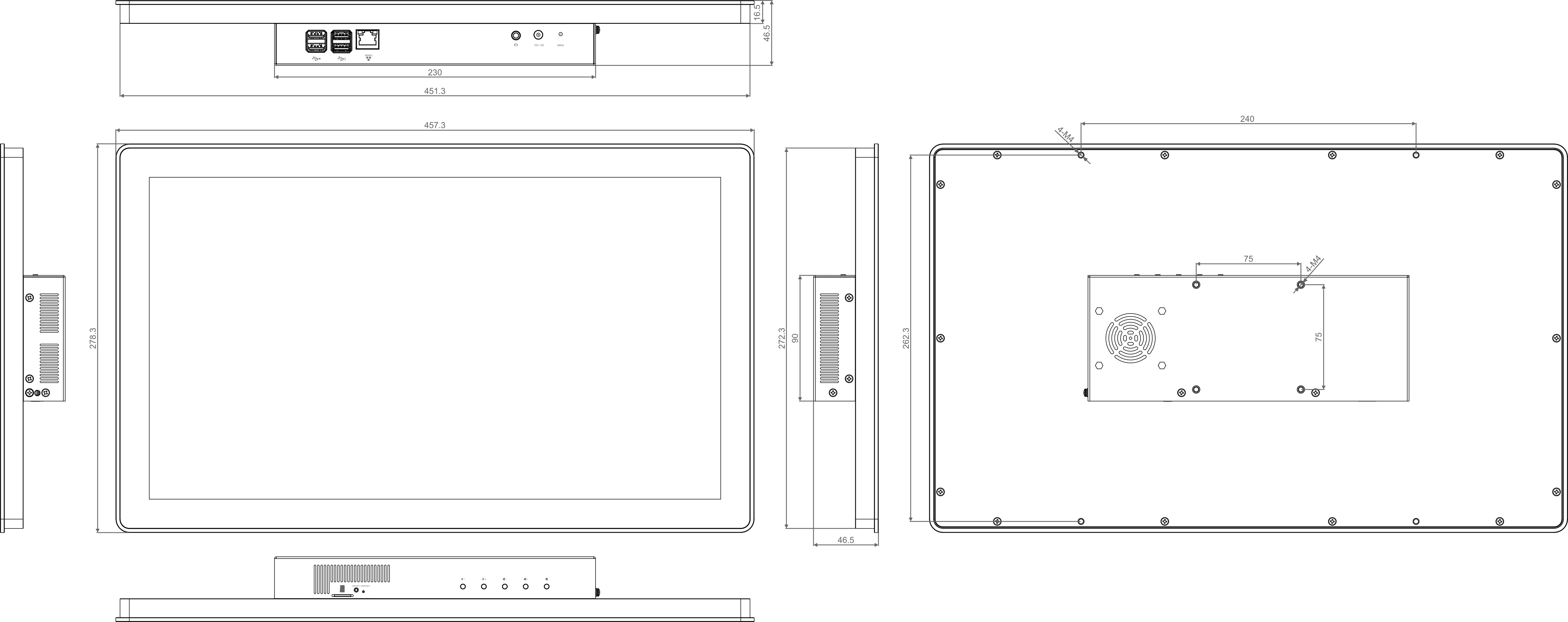 hmi3010-185c-dimension
