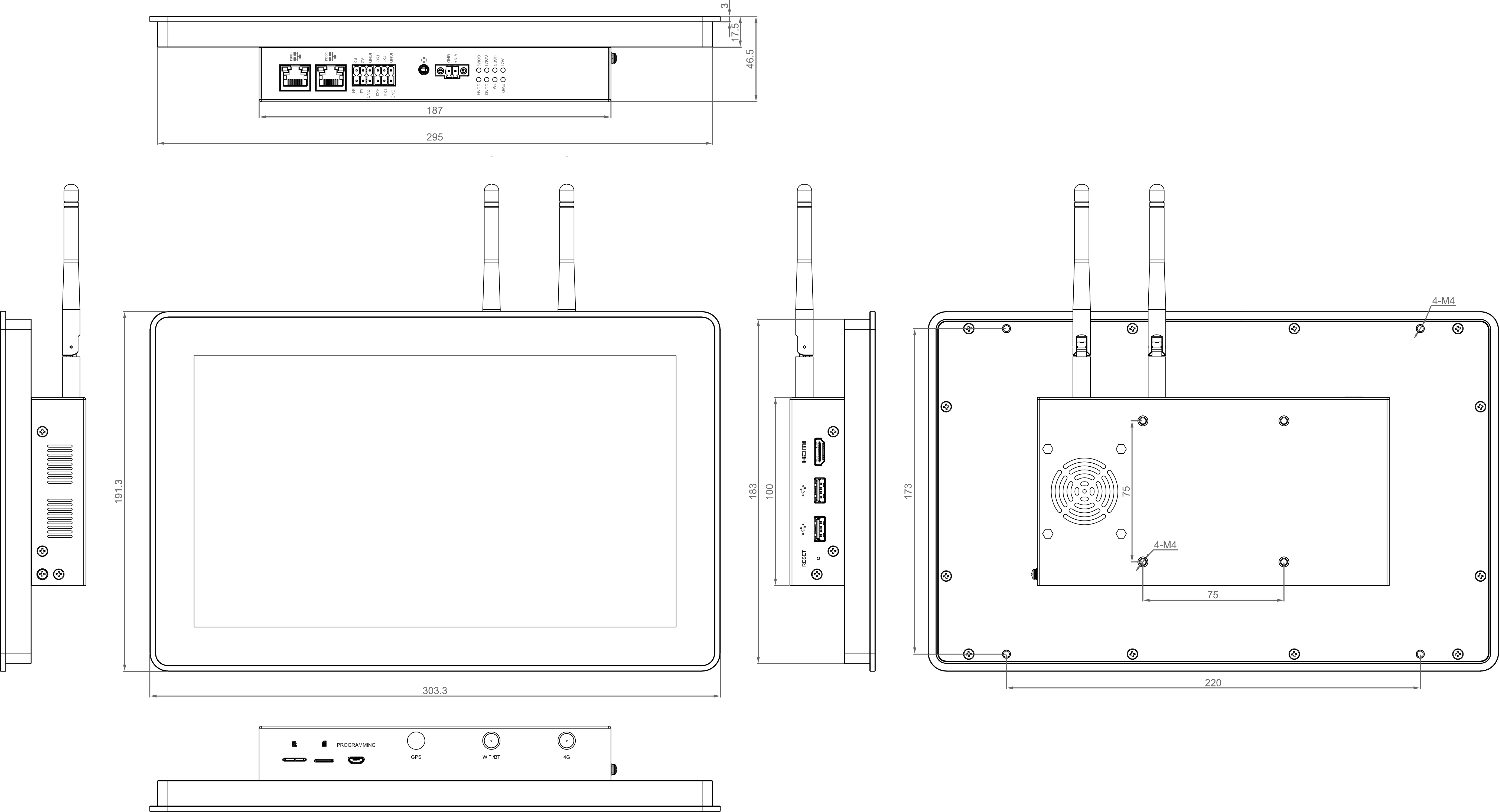 hmi3120-116c-dimension