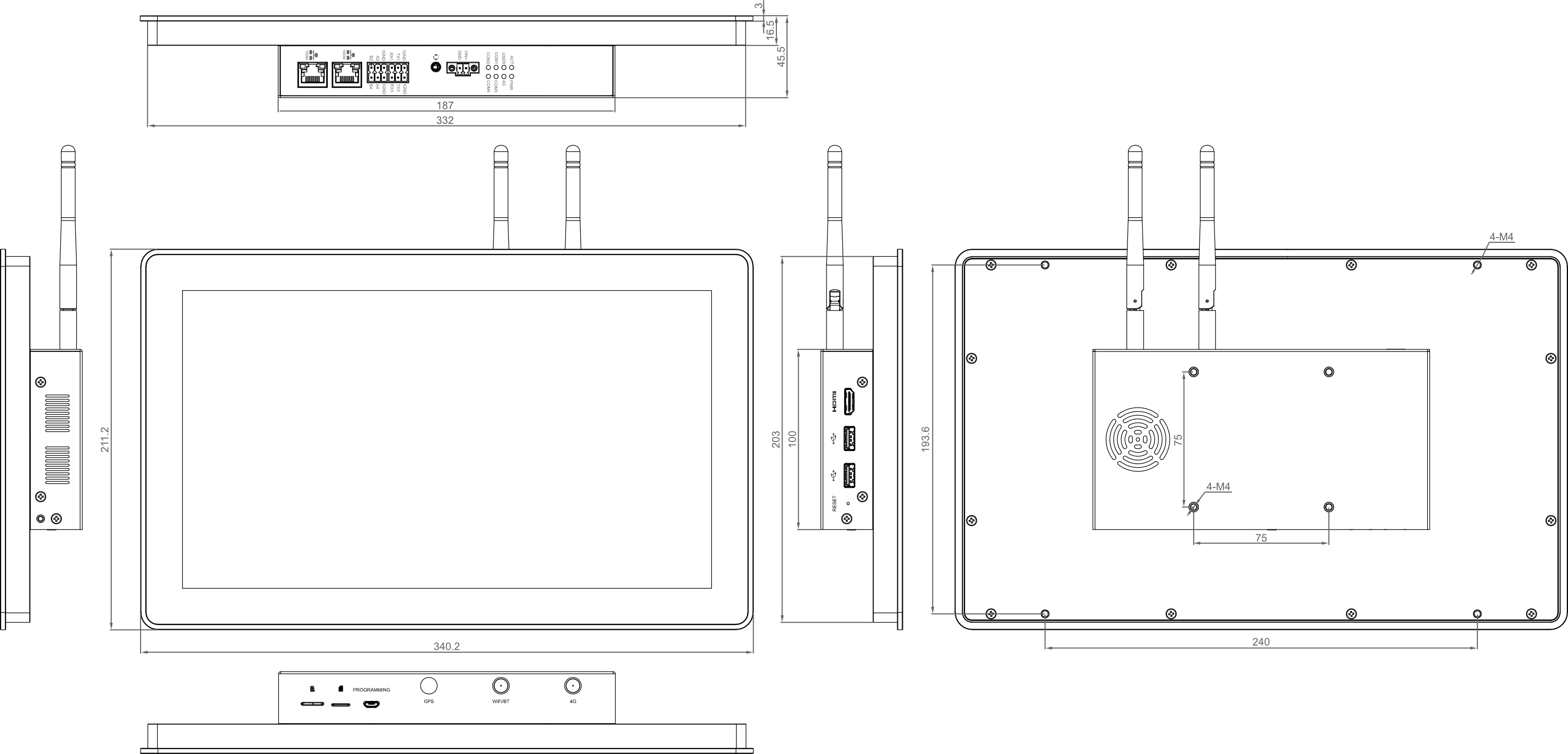 hmi3120-133c-dimension