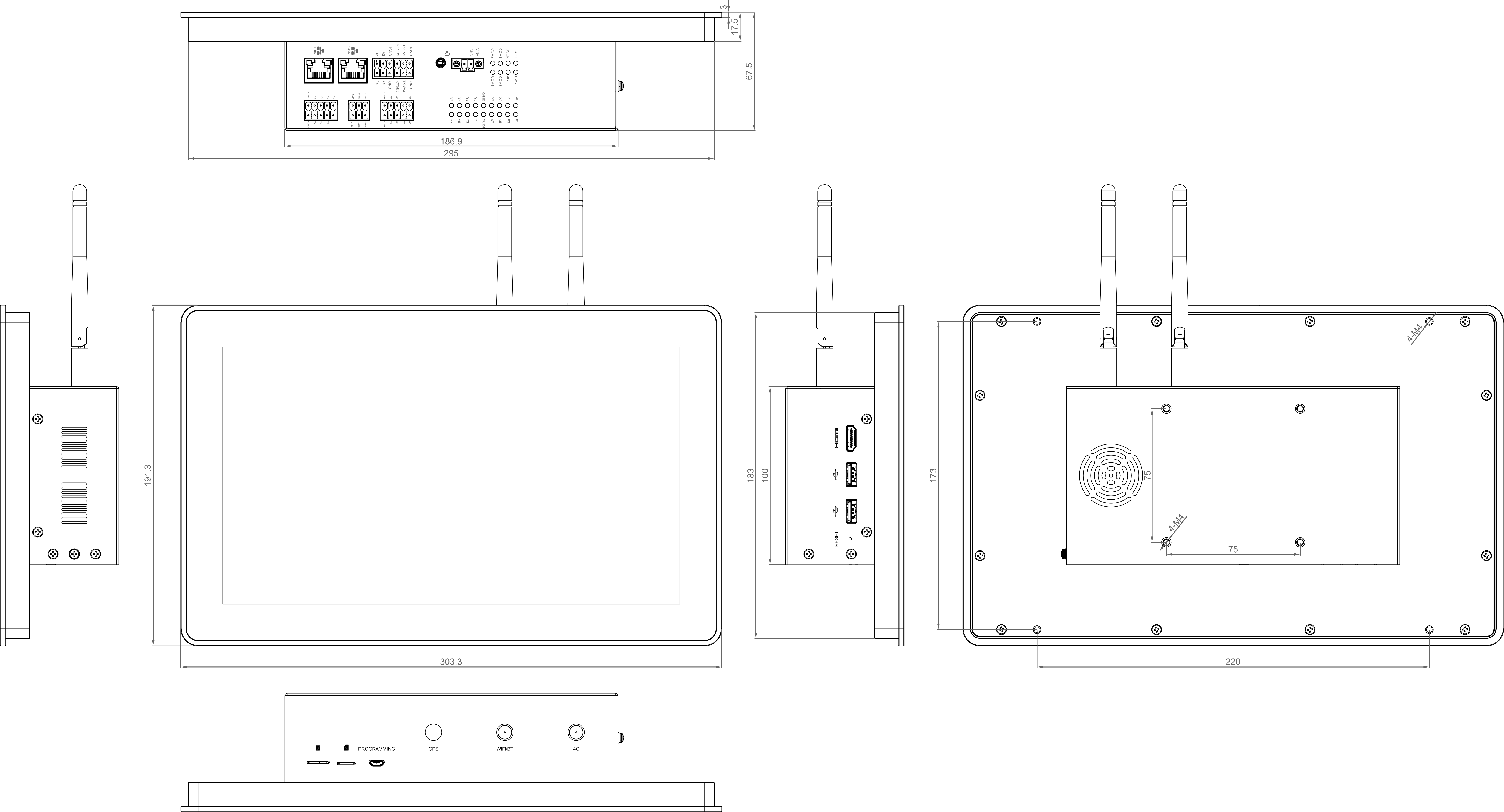 hmi3630-116c-dimension