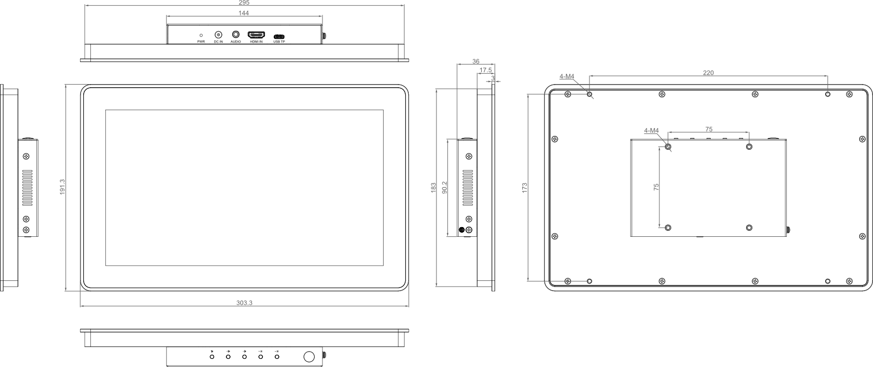 monitor-116c-dimension