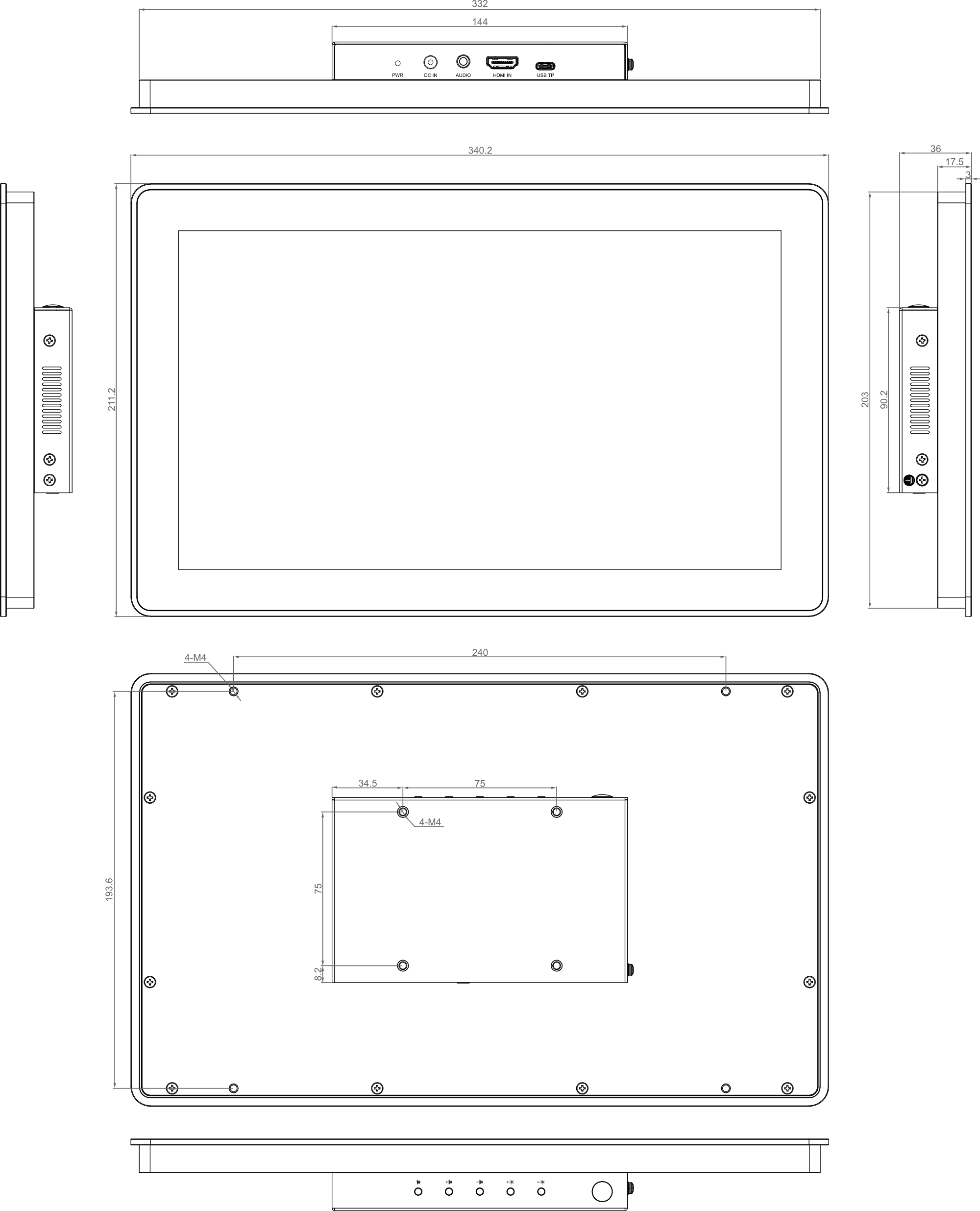 monitor-133c-dimension
