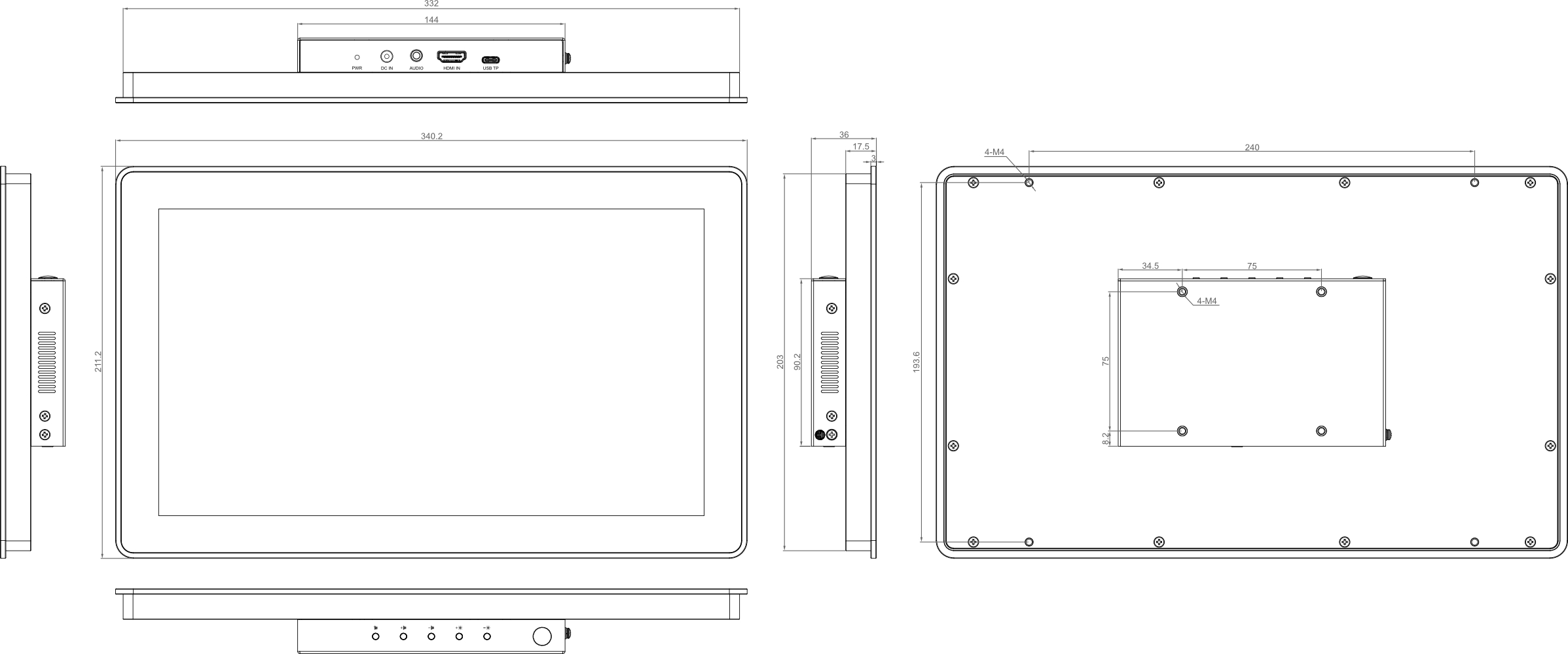 monitor-133c-dimension