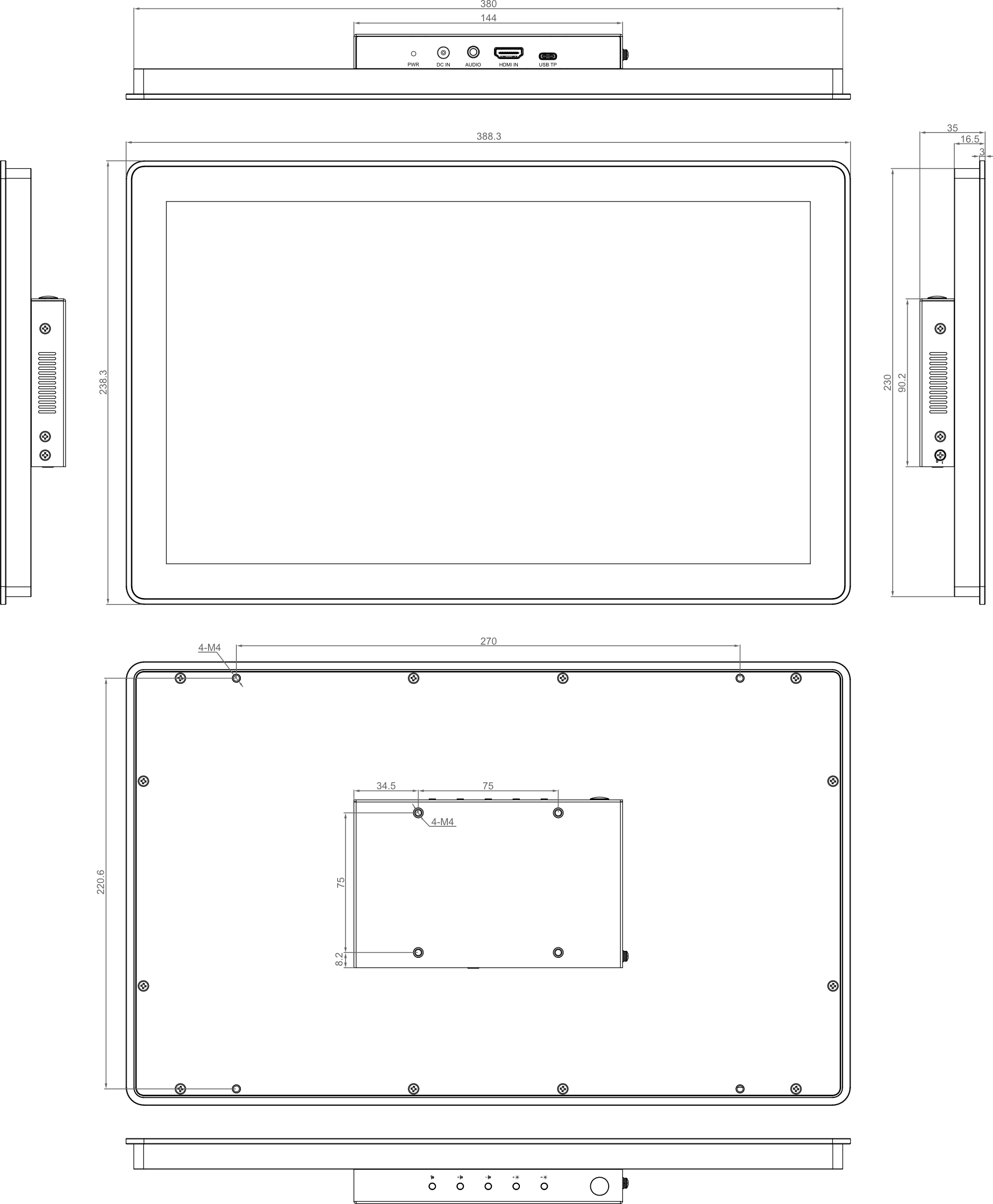 monitor-156c-dimension