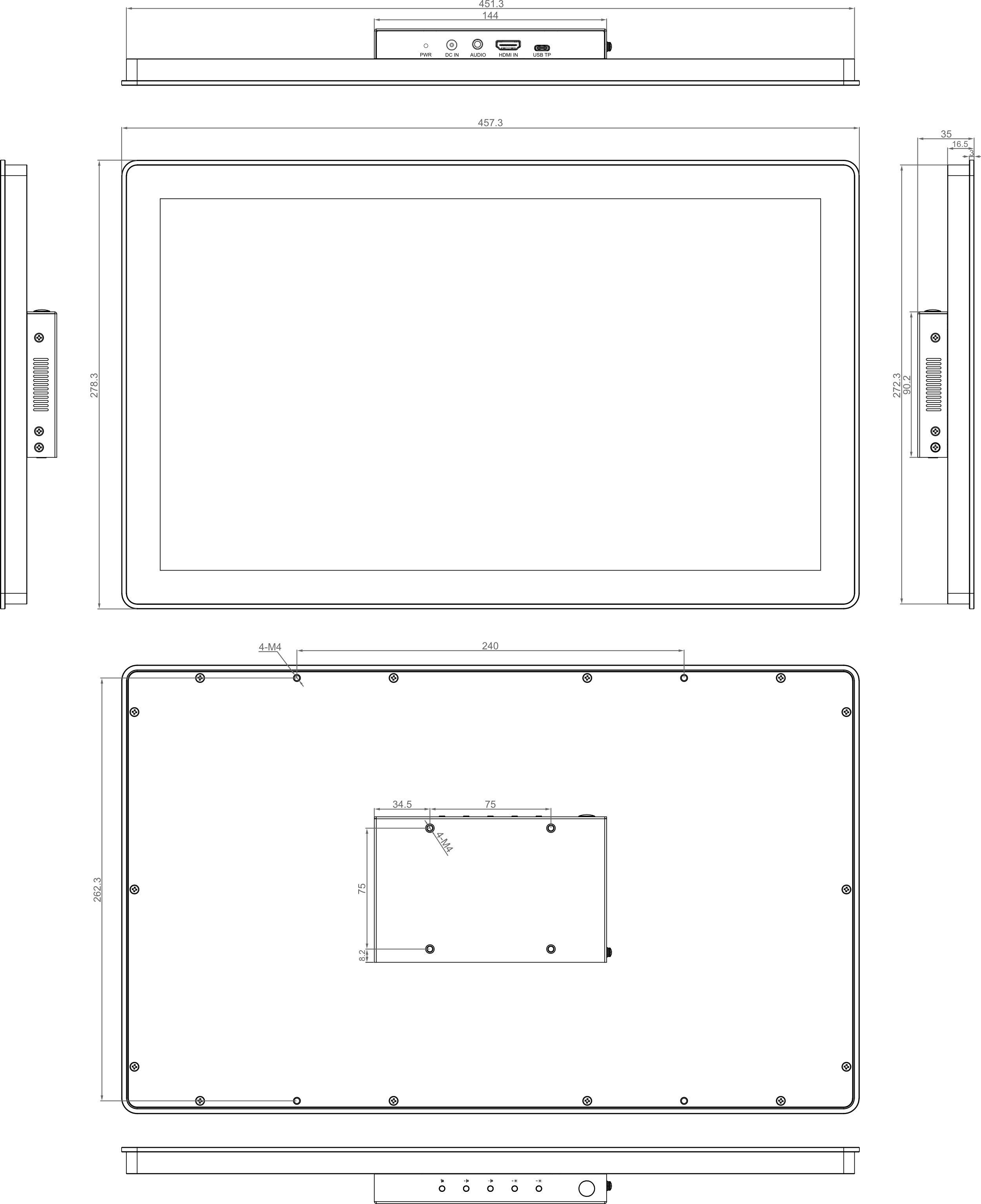 monitor-185c-dimension