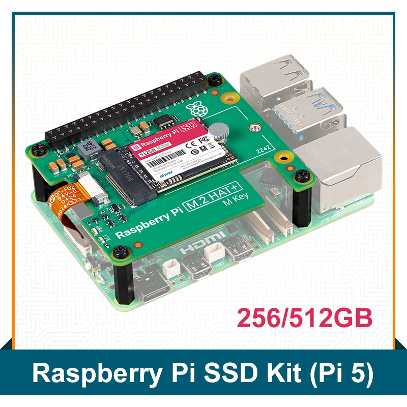 Raspberry Pi SSD Kits for Raspberry Pi 5